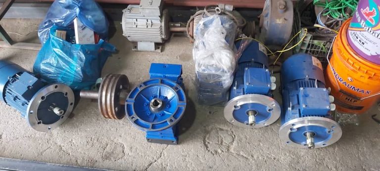 پک کامل موتور، گیربکس، میل و فولی فلکه بالابری